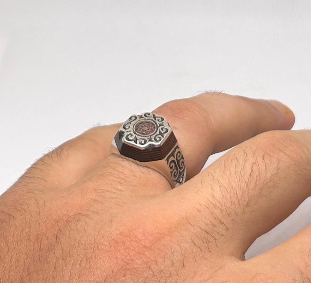 Tuareg Sterling Silver Ring: Berber Jewelry - Saharan Symbolic Design