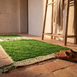 Berber Green Hallway Rug