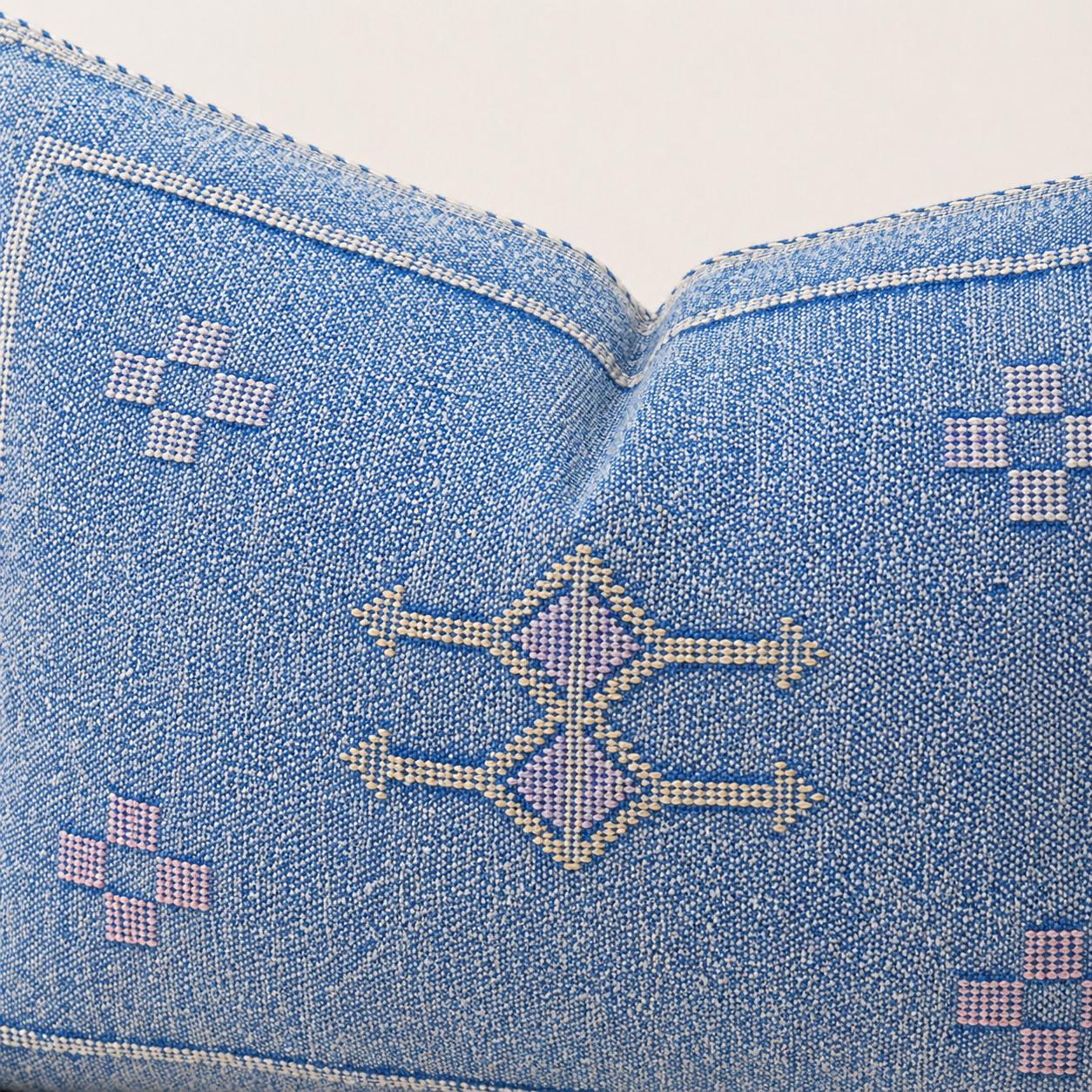 Amazigh Cactus Silk Cover 12x20 Handmade Lumbar Pillow