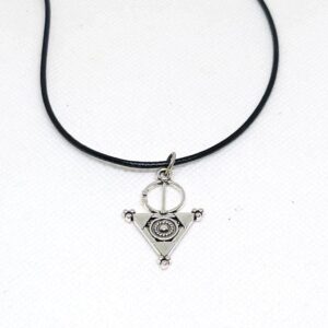 Berber Tizerzai Pendant Necklace: Tazerzit Sterling Silver Fibula, Tuareg Amazigh Jewelry