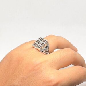 Handmade Berber Ring: Silver Plated Tuareg Tribal Jewelry