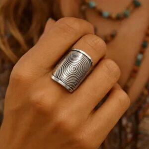 Tuareg Sterling Silver Ring: Tribal Ethnic African Berber Boho Style Jewelry