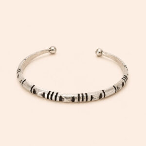 Amazigh Silver Tribal Bracelet – Berber Wrist Adornment