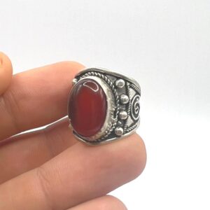 Vintage Tuareg Silver Ring: Berber Tribal Spiral Jewelry (Size 7.5 US)