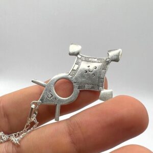 Tuareg Cross Pendant: Sterling Silver African Croix du Sud Necklace