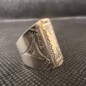 Handmade Sterling Silver Berber Ring: Ethnic Tribal Jewelry, Size 8