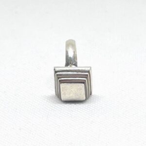 Handmade Tuareg Sterling Silver Ring: Vintage Ebony Inlay, Size 9 / 59 / 60 EU
