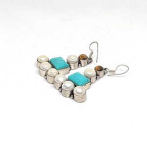 Berber Earrings: Silver Plated African Boho Jewelry