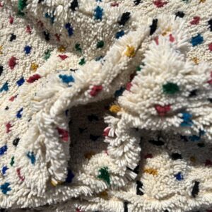 Handmade Polka Dot Rug - Colorful Confetti Beni Ourain Rug - Shaggy Wool Carpet - Boho Nursery Area Rug - Funky Berber - Custom Size