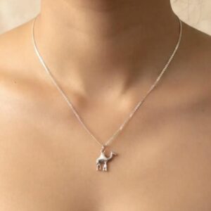 Berber Camel Sterling Silver Pendant Necklace: Sahara Tuareg Jewelry