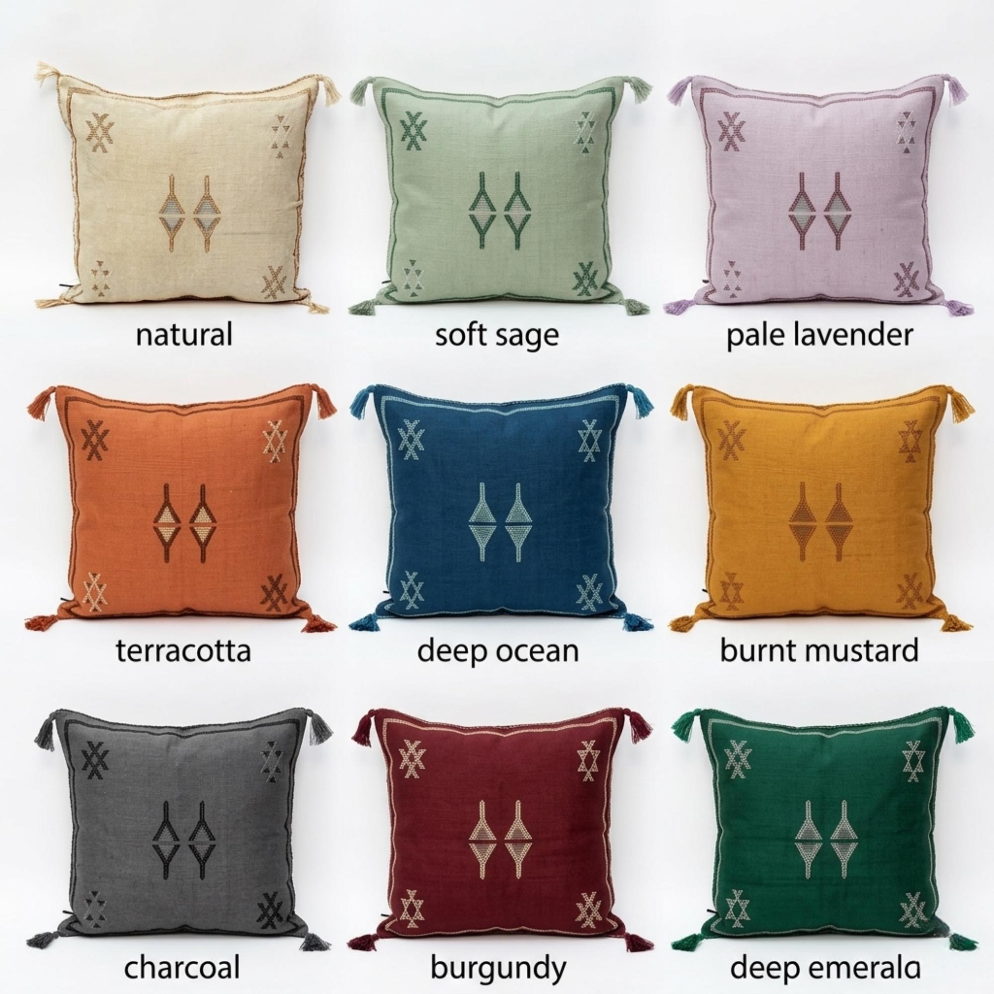 Berber Beige Cactus Pillow