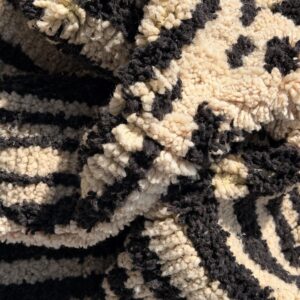 Mrirt Rug - Black White Striped Wool Rug - Handmade Abstract Rug - Bold Graphic Berber Carpet - Modern Area Rug - Multiple Sizes