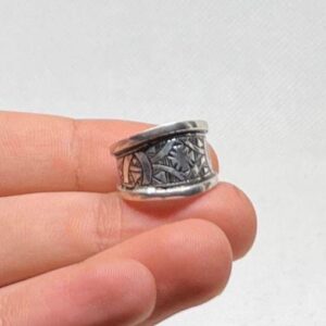 Handmade Sterling Silver Tuareg Ring: Berber Ethnic Tribal African Jewelry Size 7