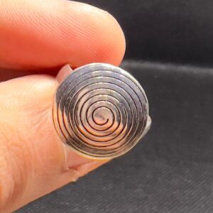 Spiral Silver Ring Handmade Sterling Tuareg Ring: Ethnic Boho Berber Tribal Jewelry