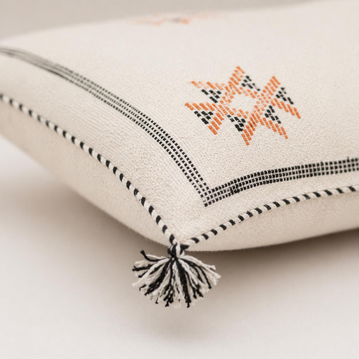 Amazigh Cactus Silk Cover 12x20 Handmade Lumbar Pillow