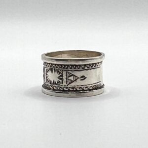 Handmade Sterling Silver Tuareg Ring: Berber Tribal Jewelry, Size 9 US