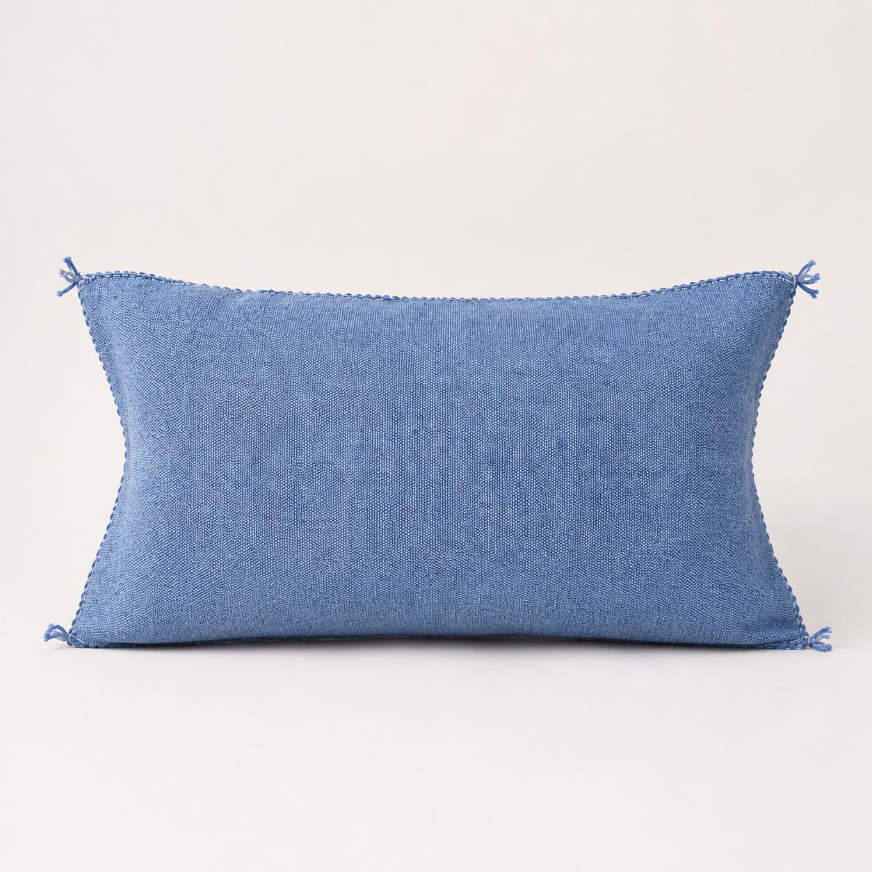 Amazigh Cactus Silk Cover 12x20 Handmade Lumbar Pillow