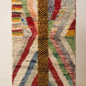 Boujaad Rug - Colorful Abstract Wool Rug - Handmade Art Rug - Bold Boho Area Rug - Multicolor Berber Carpet - Multiple Sizes
