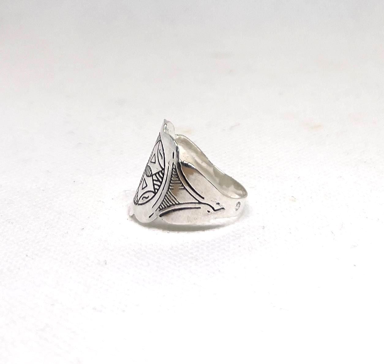 Handmade Sterling Silver Tuareg Ring: Berber Tribal Jewelry