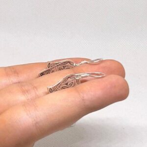 Sterling Silver Hamsa Hand Bohemian Earrings: Berber Evil Eye Protection Jewelry