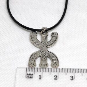 Amazigh Berber Sterling Silver Yaz Pendant: Kabyle Tuareg Free Man Necklace