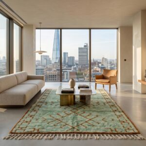 Berber Sage Green Beni ourain Rug