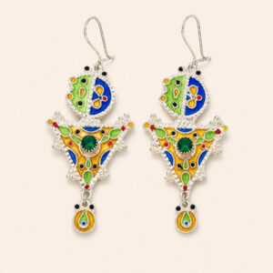 Tazerzit Earrings - Amazigh Silver Heritage Jewelry