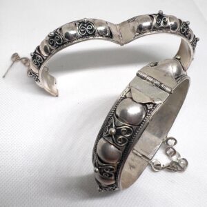 Tuareg Silver Cuff: Sahara Handmade Jewerly Berber Bracelet Ethnic African Engraved Tribal Jewelry