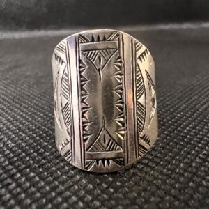 Handmade Sterling Silver Berber Ring: Ethnic Tribal Jewelry, Size 8