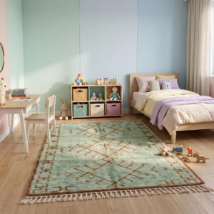 Berber Sage Green Beni ourain Rug