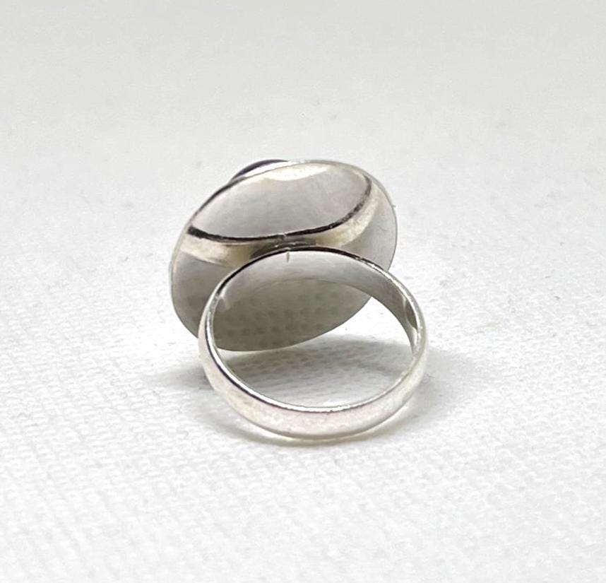 Handmade Sterling Silver Onyx Ring: Tuareg Berber Jewelry, Size 6.5