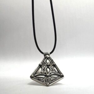 Berber Amulet Sterling Silver Pendant Necklace: Tuareg Cross