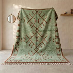Berber Sage Green Beni ourain Rug