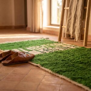 Berber Green Hallway Rug