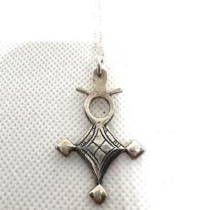Tuareg Cross Pendant: Sterling Silver African Croix du Sud Necklace