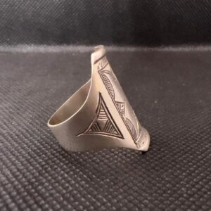 Handmade Sterling Silver Tuareg Ring: Berber Tribal Jewelry, Size 9