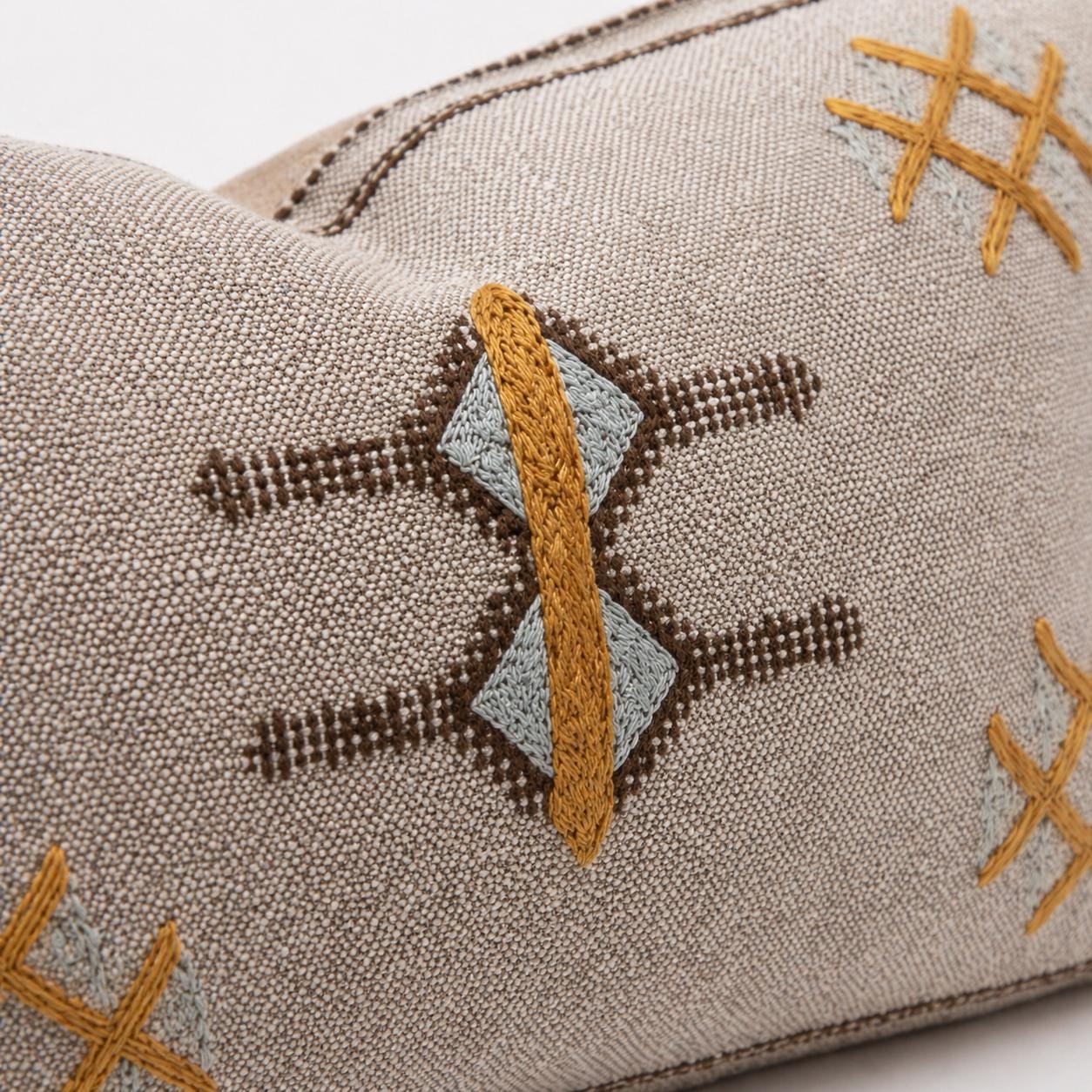 Amazigh Cactus Silk Cover 12x20 Handmade Lumbar Pillow