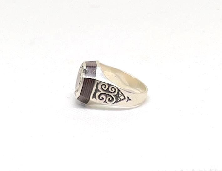Tuareg Sterling Silver Ring: Berber Jewelry - Saharan Symbolic Design