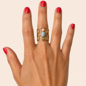 Amazigh Berber Ring – Noura Geometric Bohemian Band Design