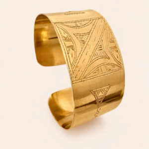 Amazigh Brass Motif Bracelet – Atlas Motif Bracelet
