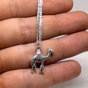 Berber Camel Sterling Silver Pendant Necklace: Sahara Tuareg Jewelry