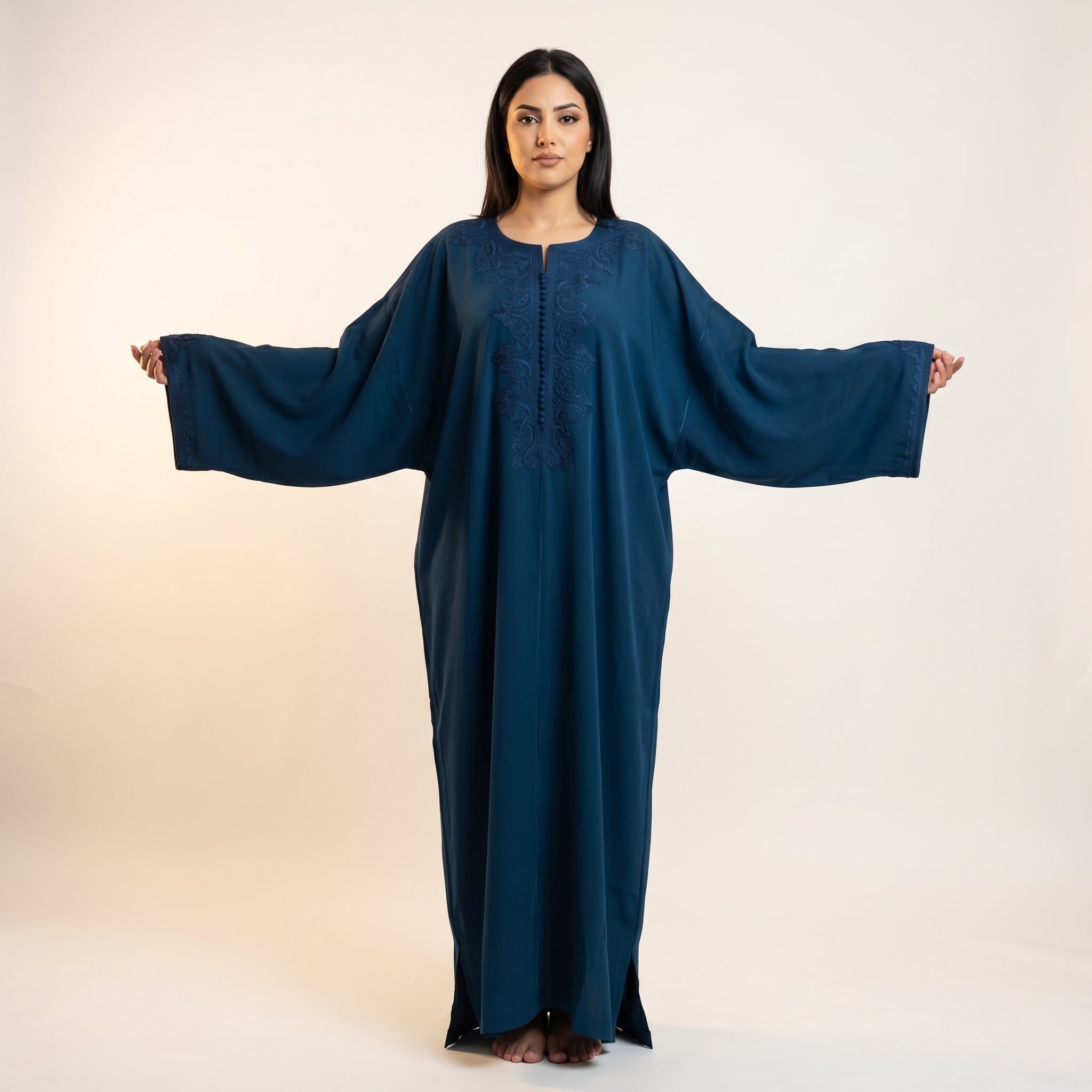 bleu Kaftan - Fluid Blue Occasion Wear