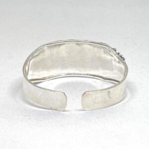 Berber Sterling Silver Cuff Bracelet, Tuareg Tribal Bangle, Adjustable Boho