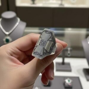 Handmade Engraved Cross Sterling Silver Tuareg Ring: Berber Tribal Jewelry 9 US / 60 EU