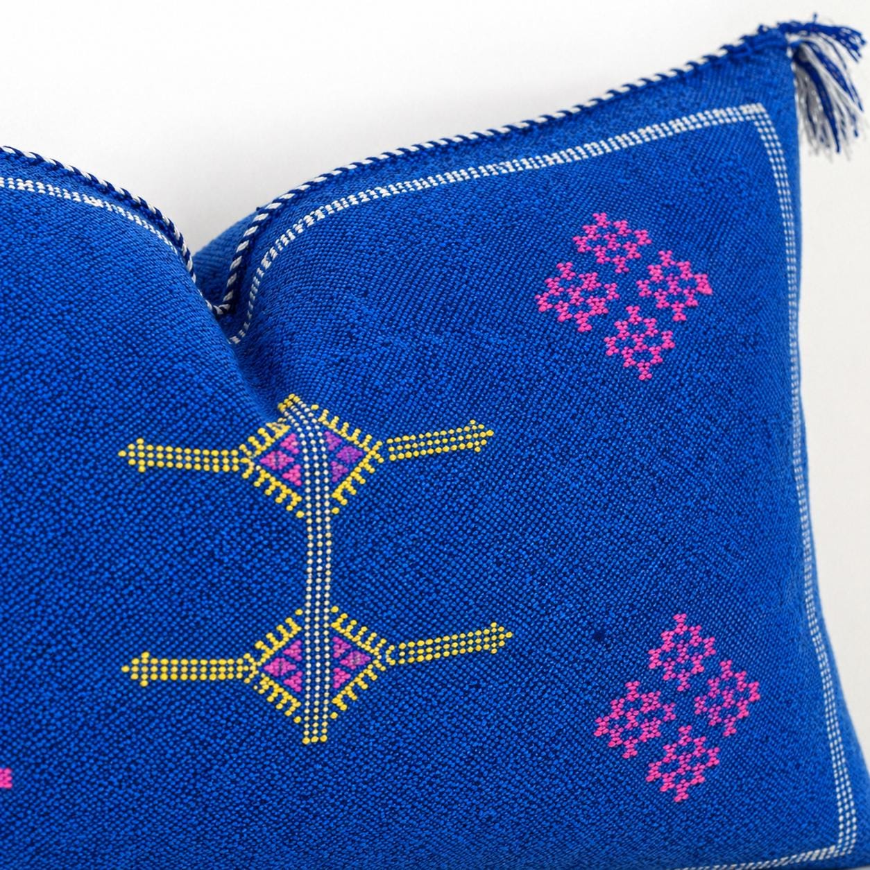 Amazigh Cactus Silk Cover 12x20 Handmade Lumbar Pillow