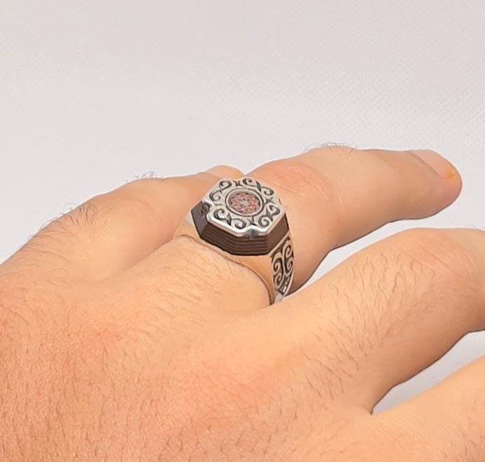 Tuareg Sterling Silver Ring: Berber Jewelry - Saharan Symbolic Design
