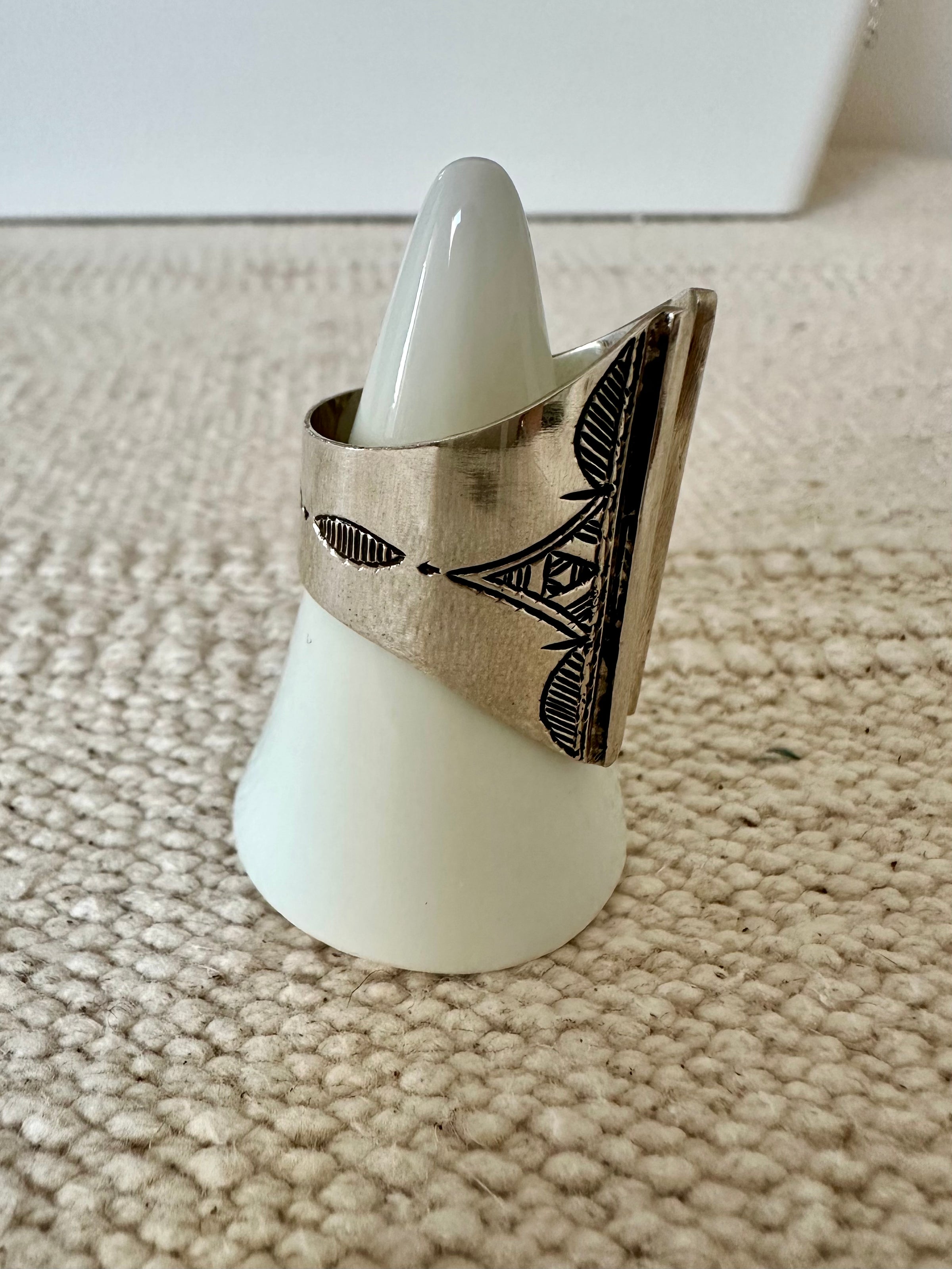 Amazigh Silver Ring – Tihya Heritage Inspired Design