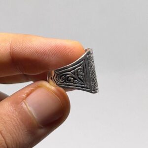 Berber Silver Ring: Handmade Sterling Yaz Symbol, Boho Tribal Jewelry