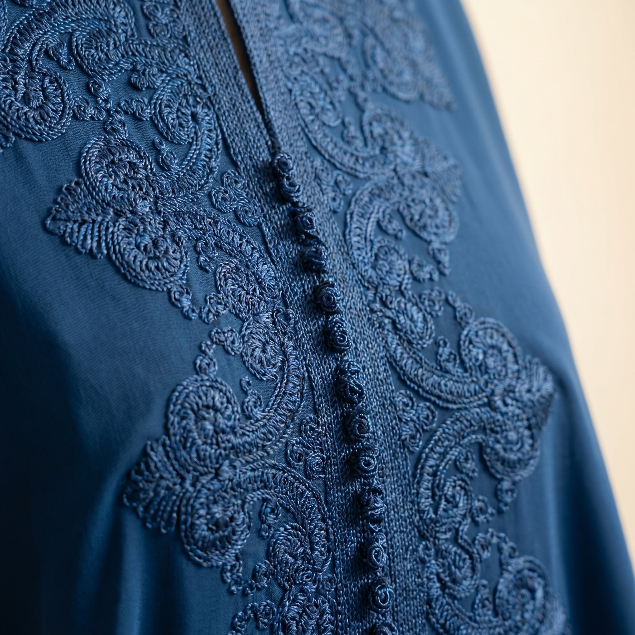 bleu Kaftan - Fluid Blue Occasion Wear