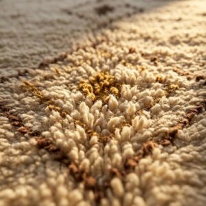 Beni Ourain Runner Rug, Berber Hallway Carpet, Cream and Brown Tribal Shag, Modern Minimalist Entryway Decor, Custom Size